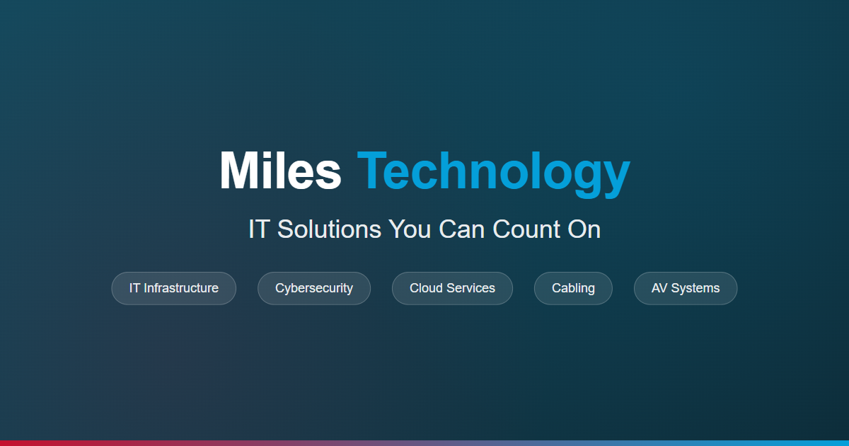 IT Infrastructure & Support | Miles Technology Services