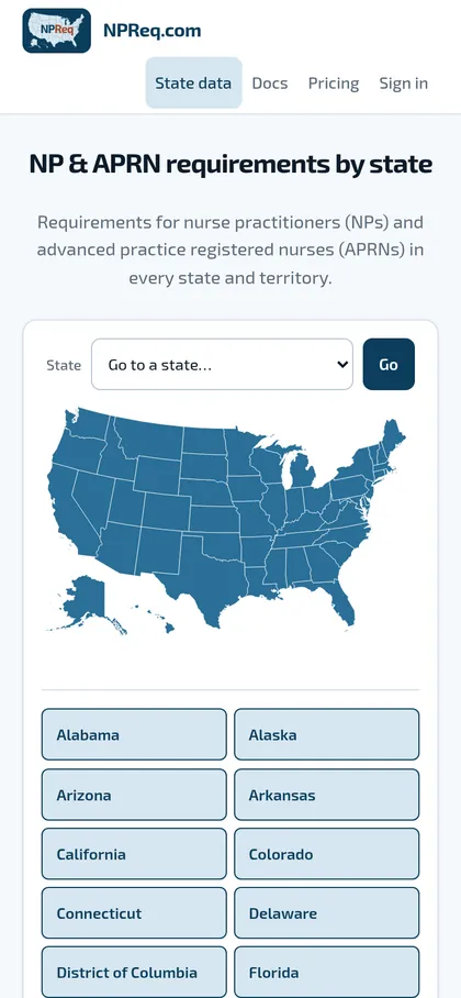 NPReq.com on a phone